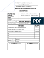 Proctor Standard Soil Compaction Lab Report