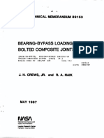 Bearingbypass Loading On Bolted Composite Joints: Nasa Technical Memorandum 89 153