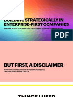 Building Strategically in Enterprise-First Companies