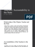 Filipino Teachers' Accountability to the State and Community