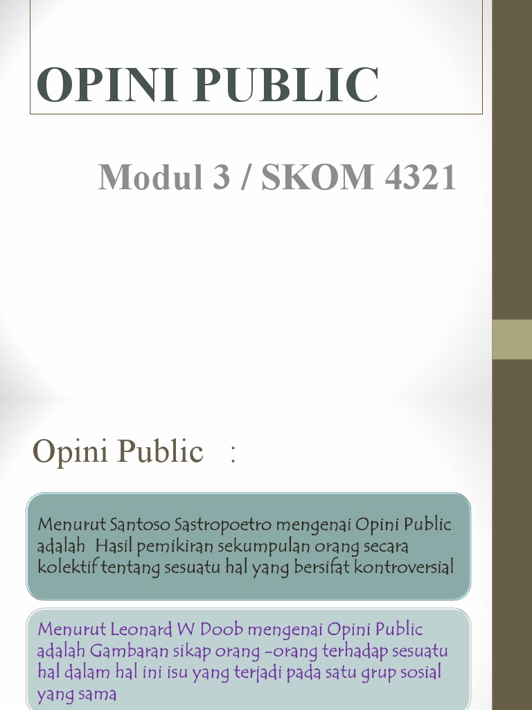 Opini Public | PDF