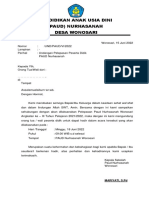 Undangan Pelepasan Paud Nurhasanah