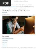 SQL Aggregate Functions - SUM, COUNT, AVG, Functions