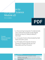 CMP 101 Introduction To Computer Science Module 1D