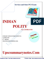 UPSC Civil Services Summary Notes Indian Polity M Laxmikanth