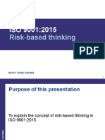 ISO9001 2015 Risk Based Thinking
