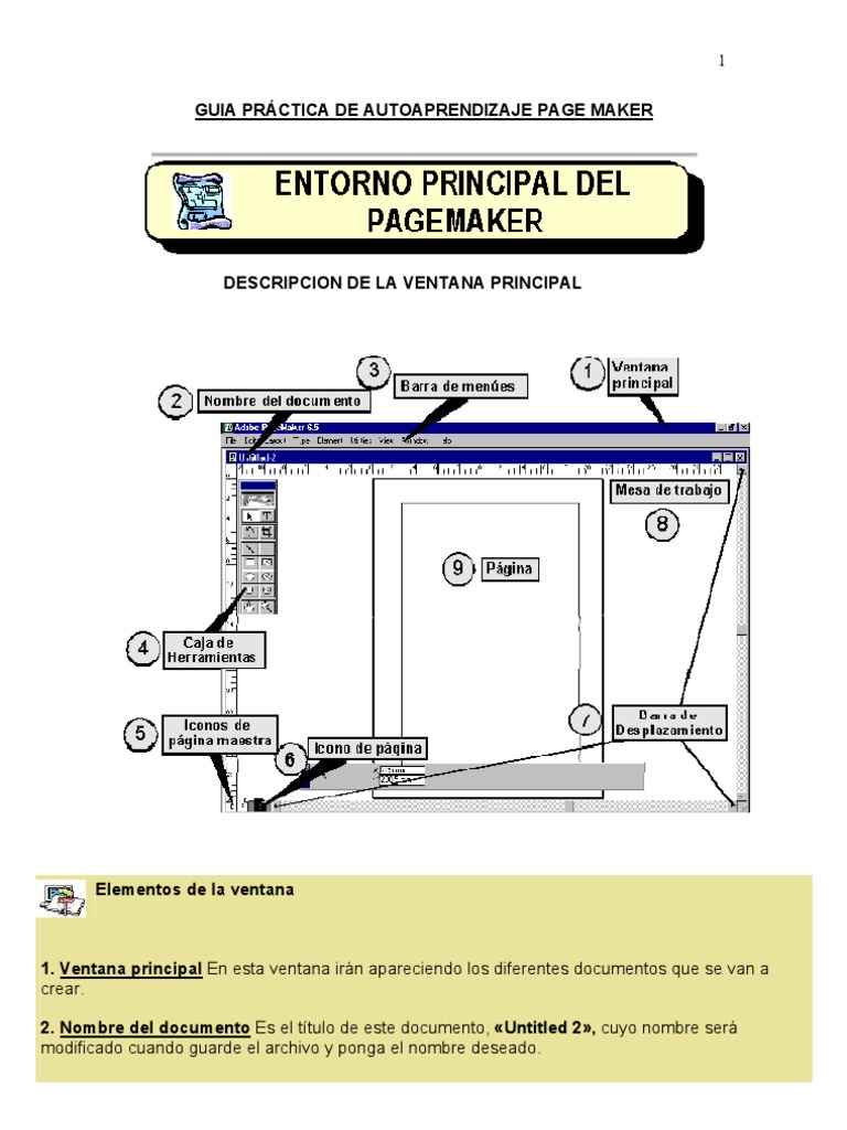 Guía Práctica de PageMaker | PDF | Ventana (informática) | Tipografía