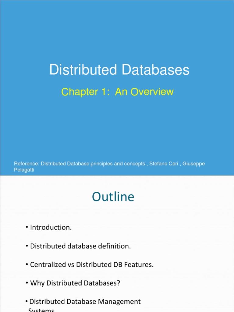 Overview of Distributed Databases | PDF | Databases | Database Transaction