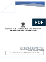 Punjab Public Service Commission: General Information