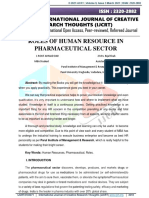 Roles of Human Resource in Pharmaceutical Sector: Abstract