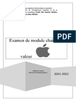 Examen de Module Chaine de Valeur: Ecole Des Hautes Études commerciale-KOLEA