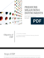 Measuring pressure at an oil refinery