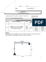 Complex Engineering Problem: Assignment 2 CV 206 Structural Analysis I