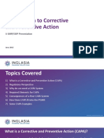 Introduction To Corrective and Preventive Action: A GMP/GDP Presentation