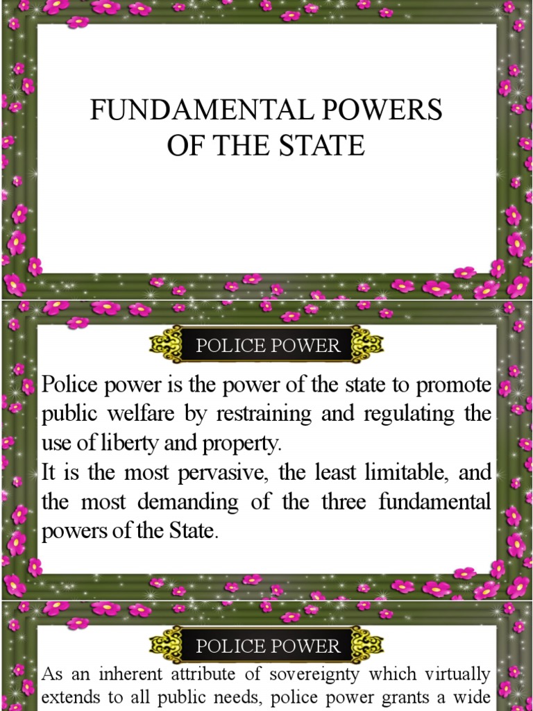 Understanding Police Power of the State | PDF | Eminent Domain | Taxes