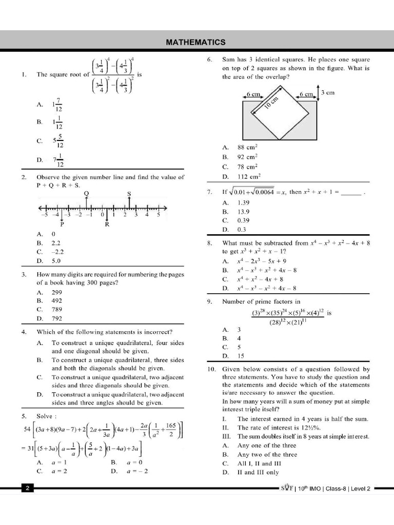 IMO LEVEL 2 Paper PDF