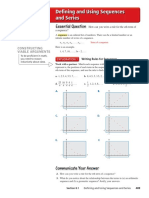 Defi Ning and Using Sequences and Series 8.1: Essential Question