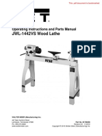 JWL-1442VS Wood Lathe: Operating Instructions and Parts Manual