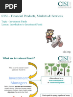 CISI - Financial Products, Markets & Services: Topic - Investment Funds Lesson: Introduction To Investment Funds