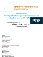 Department of Mechanical Engineering: "Intelligent Exhaust Gas Recirculation (iEGR) Technology Used in BS VI Vehicle"