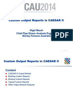 Custom Output Reports in CAESAR II