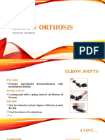 Elbow Orthosis: Prepared By: Jalil Ahmad