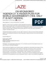 Is the Soros-Sponsored ‘Agenda 21’ a Hidden Plan for World Government (Yes, Only it Is Not Hidden)  