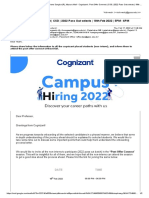 Cognizant - Post Offer Connect - CSD - 2022 Pass Out Selects - 18th Feb 2022 - 5PM - 6PM
