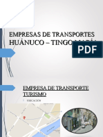 Empresas de Transporte Huanuco-Tingo Maria