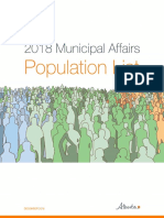 2018 Municipal Affairs Population List - 1: Cities