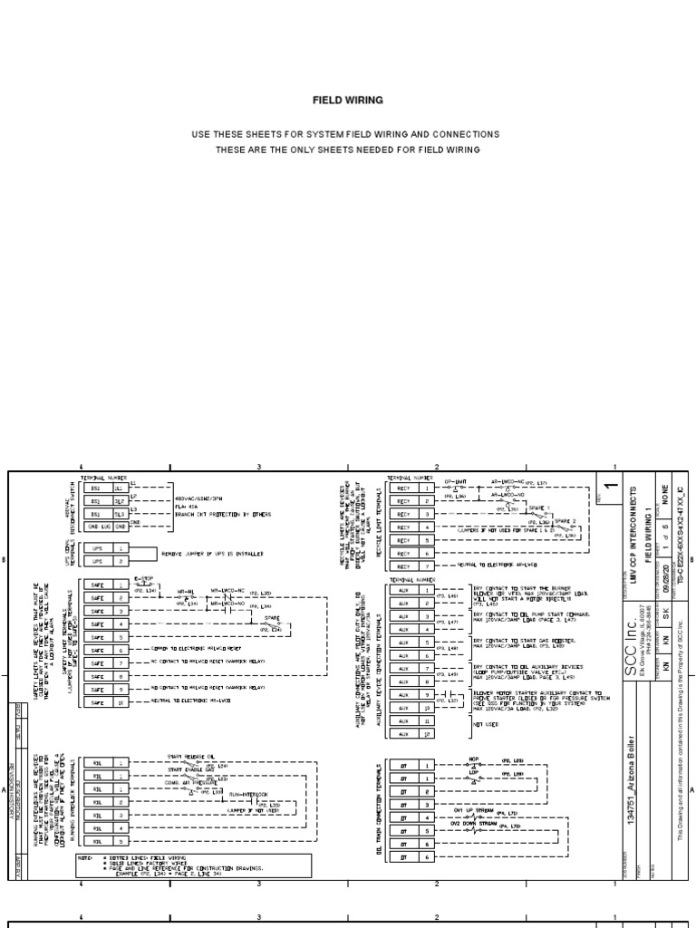 Field Wiring Use These Sheets For System Field Wiring and Connections