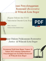 Penyelenggaraan Keadilan Restoratif (Restorative Justice) Di Kota Bogor 25052022