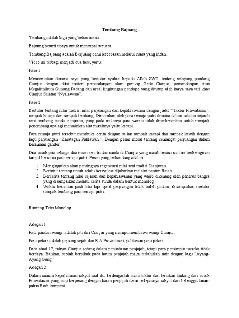 Deskripsi dan running text pdf