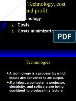 Technology Costs Costs Minimization