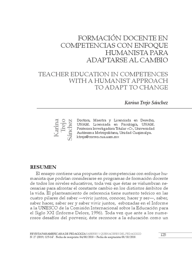 Formación Docente Humanista para el Cambio | PDF | Aprendizaje | Maestros