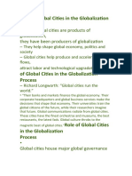 Role of Global Cities in The Globalization