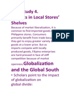 Imports in Local Stores' Shelves: Case Study 4