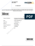 Mahatma Gandhi University: E-Receipt