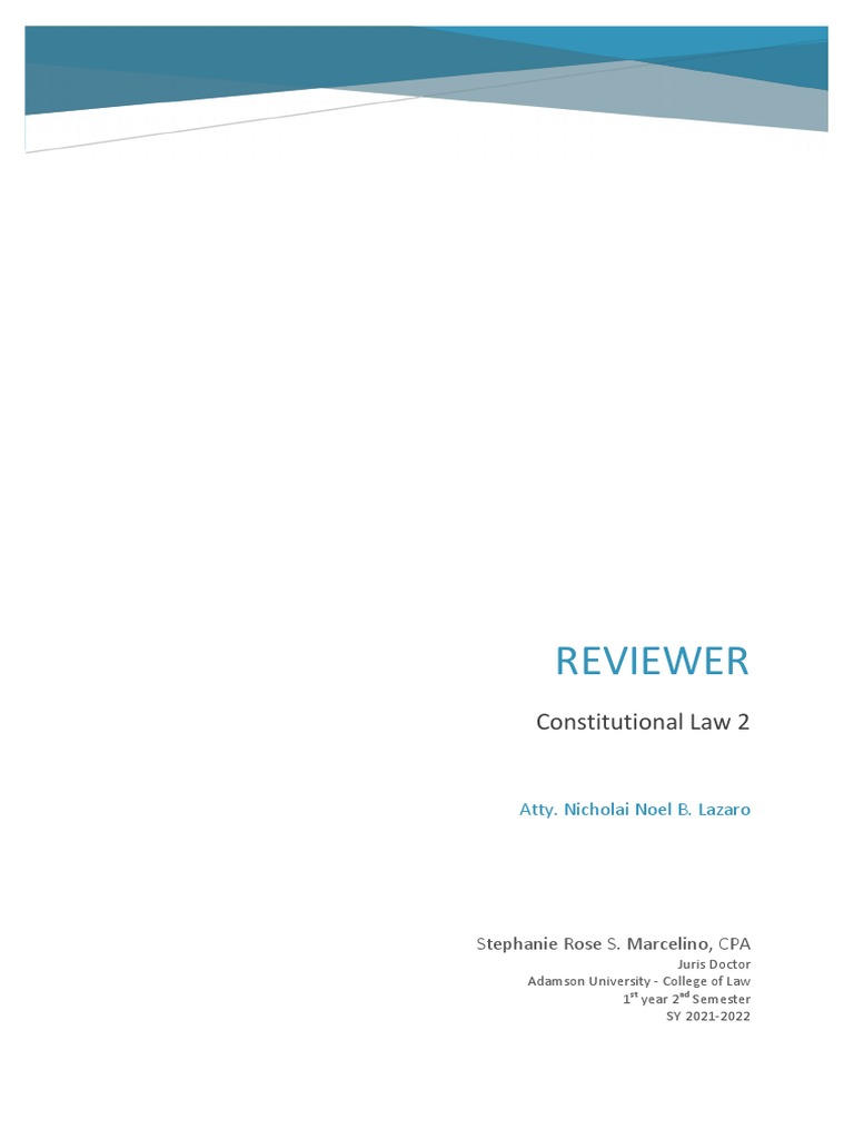 Consti2 Finals Reviewer | PDF | Eminent Domain | Taxes