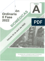 Solucionario Examen Ordinario Biomedicas 2022 Fase 2