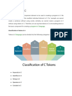 Tokens in C