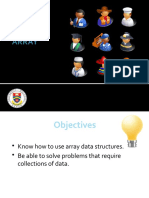 Learn how to use arrays and solve problems requiring collections of data