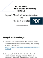 ECON2106 Asia in The World Economy (2021) : Japan's Model of Industrialization and The Lost Decades