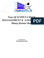 Note of Supply Chain Management Logistics by Manoj Kumar Rout by Manoj Kumar Rout 3d5739