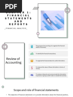 Chapter 1 - Financial Statements and Reports