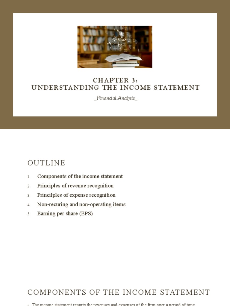 Understanding Income Statement Components | PDF | Depreciation | Equity ...