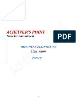 Acheiver'S Point: Business Economics