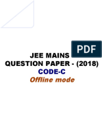 Jee Mains 2018 QP Code C