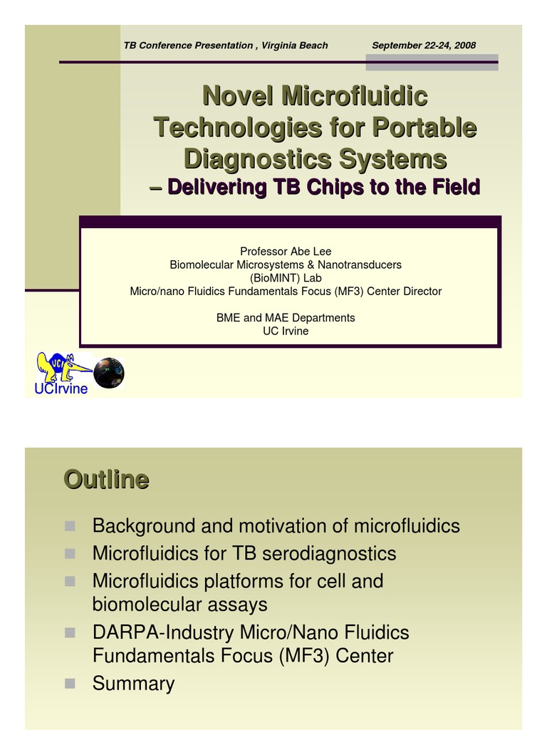 Novel Microfluidic Technologies For Portable Diagnostics Systems | PDF ...