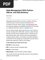 Data Management With Python, SQLite, and SQLAlchemy